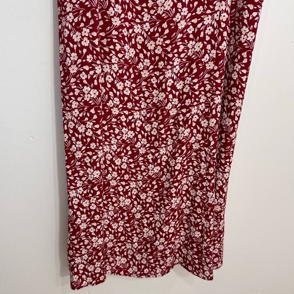 Reformation Liya Dress Flower Girl Midi Spaghetti Strap | Red Floral | SZ 8 - Picture 8 of 13
